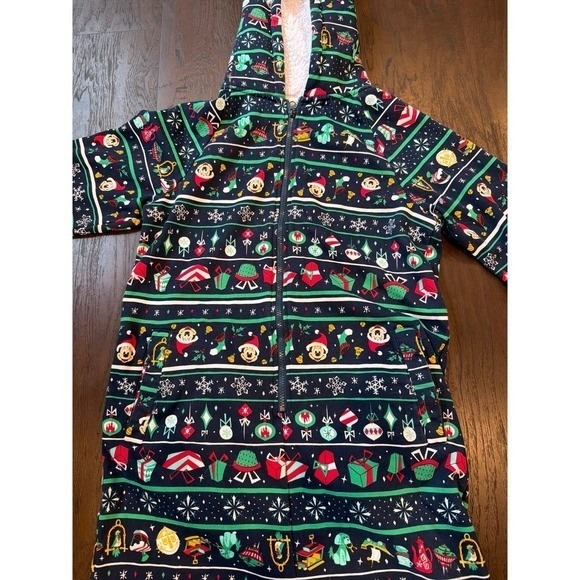 Disney Parks Christmas 2020 Holiday Adult One Piece Pajamas - Picture 2 of 4